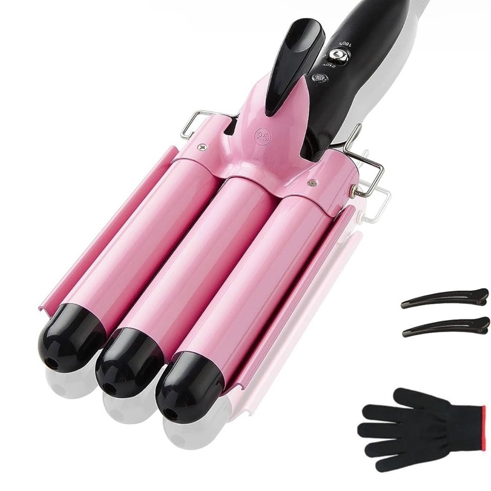 Pink hair crimper